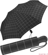 Esprit Herren Taschenschirm Easymatic Auf-Zu Automatik Gents - check black