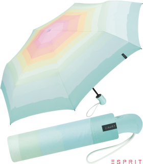 Esprit Taschenschirm Easymatic Light Auf-Zu Automatik Rainbow Dawn - aquasplash