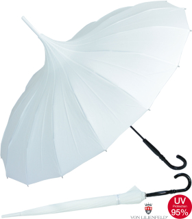 Regenschirm Pagode Cecile ecru - weiss