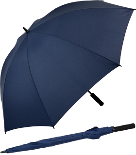 iX-brella Full-Fiber Golfschirm XXL 130cm leicht sturmfest mit Softgriff insignia blau