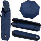 iX-brella first class Automatik - stabiler großer Damen- und Herren-Taschenschirm mit Etui dunkelblau - Teflon-beschichtet