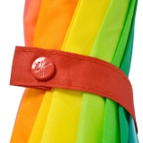 iX-brella golf rainbow 16-color - leichter XXL Golf-Partner-Regenschirm 16-teilig mit Rundhakengriff