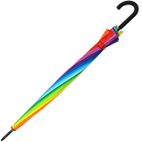 iX-brella golf rainbow 16-color - leichter XXL Golf-Partner-Regenschirm 16-teilig mit Rundhakengriff