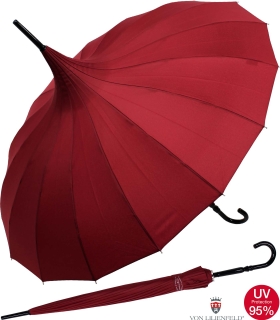 Regenschirm Sonnenschirm Long Pagode UV-Protection Charlotte bordeaux