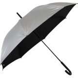 Falconetti® Stockschirm mit Automatik - silber-schwarz