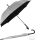 Falconetti® Stockschirm mit Automatik - silber-schwarz