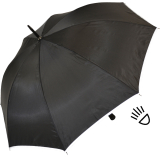 Falcone® Reflex Regenschirm Fiberglas mit reflektierendem Einfassband - schwarz