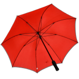 Falcone® Reflex Regenschirm Fiberglas mit reflektierendem Einfassband - rot