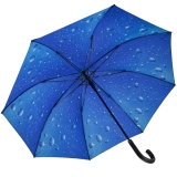 Falcone® Stockschirm Automatik Doppelbespannung Hamburger Himmel - Regen - blau
