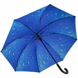 Falcone® Stockschirm Automatik Doppelbespannung Hamburger Himmel - Regen - schwarz
