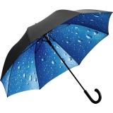 Falcone® Stockschirm Automatik Doppelbespannung Hamburger Himmel - Regen - schwarz