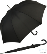 Falcone® XXL Regenschirm Automatik Fiberglas mit Rundhakengriff - schwarz