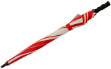Falcone® XXL Regenschirm Automatik Fiberglas - rot-weiß