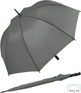 Impliva XXL Golfschirm Fiberglas Handöffner - dunkelgrau
