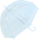 Regenschirm Glockenschirm durchsichtig transparent Borte weiss
