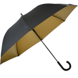 Falcone® luxuriöser XXL Regenschirm Automatik Fiberglas - schwarz-gold