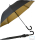 Falcone® luxuriöser XXL Regenschirm Automatik Fiberglas - schwarz-gold