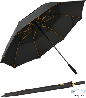 Falcone® hochwertiger XXL Golfschirm Automatik mit Ventilationsbezug - schwarz