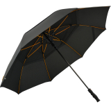 Falcone® hochwertiger XXL Golfschirm Automatik mit Ventilationsbezug - schwarz