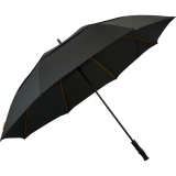 Falcone® hochwertiger XXL Golfschirm Automatik mit Ventilationsbezug - schwarz