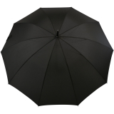 Falcone® XXL Regenschirm 10-teilig Fiberglas windsicher Rundhakengriff - schwarz
