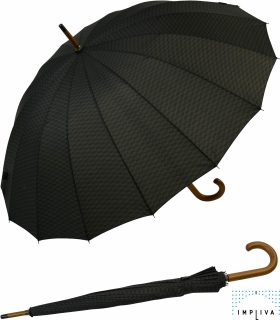 Falcone® 16-teiliger Regenschirm Holzstock sturmfest mit Holzgriff - plates