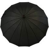 Falcone® 16-teiliger Regenschirm Holzstock sturmfest mit Holzgriff - plates