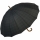 Falcone® 16-teiliger Regenschirm Holzstock sturmfest mit Holzgriff - square