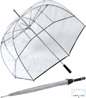 Falcone® XL Glockenschirm durchsichtig transparent - schwarz