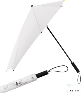 STORMaxi Sturmschirm aerodynamischer Regenschirm - weiß