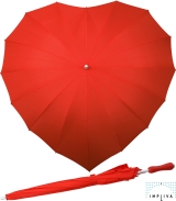 Regenschirm 16-teilig in Herzform - rot
