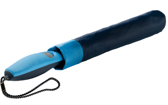 Falconetti Automatik Taschenschirm mit farblich passendem Griff - navy-blau