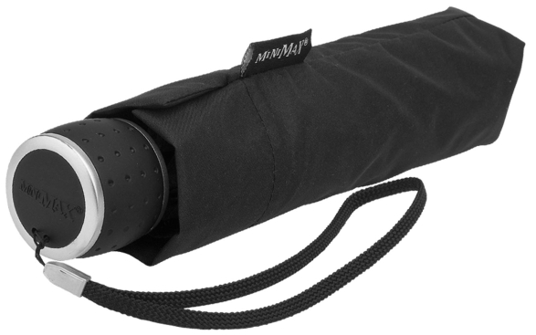 miniMAX® kleiner leichter Taschenschirm mit Handöffner - schwarz