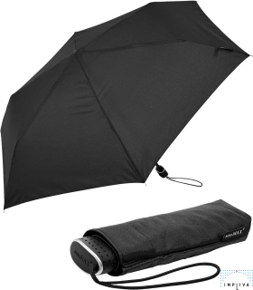 miniMAX® Flat leichter flacher Taschenschirm für das Reisegepäck - schwarz