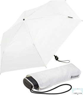 miniMAX® Flat leichter flacher Taschenschirm für das Reisegepäck - weiß
