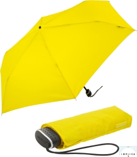 miniMAX® Flat leichter flacher Taschenschirm für das Reisegepäck - gelb