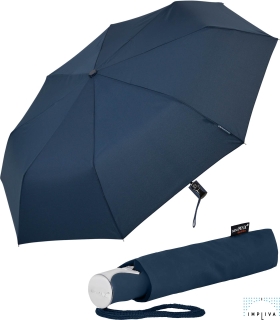 miniMAX® Taschenschirm mit Auf-Zu-Automatik windsicher uni - navy
