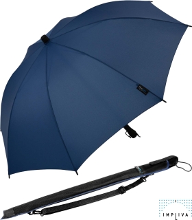TravelLight 265 Gramm extrem leichter Stockschirm Reiseschirm mit Trekking-Hülle - blau
