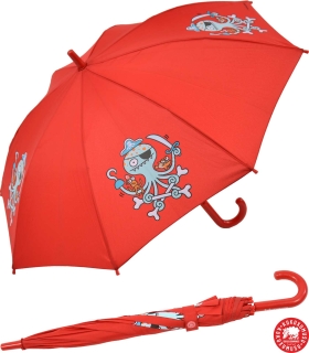 Kinderschirm Automatik Regenschirm - Kukuxumusu - Oktopus Pirat rot