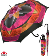 Doppler Damen Regenschirm Camelia Satin-Glanz