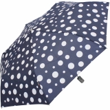 Knirps Taschenschirm Slim Duomatic Auf-Zu-Automatik Dots - navy - 2. Wahl