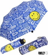 Smiley World Taschenschirm mit Spardose Stay Cool - blau