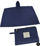Regenponcho für Damen und Herren einfarbig - navy