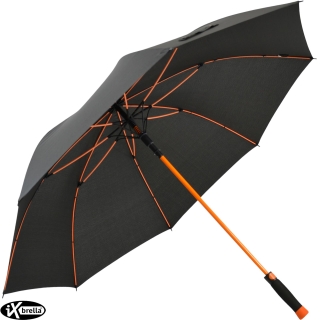 iX-brella Automatik XXL Golfschirm mit farbigem Gestell aus Fiberglas orange