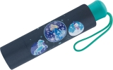 Scout Kinder-Taschenschirm mit reflektierendem Streifen Sternenhimmel
