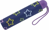 Ergobrella Kinder-Taschenschirm mit reflektierenden Elementen glowing stars