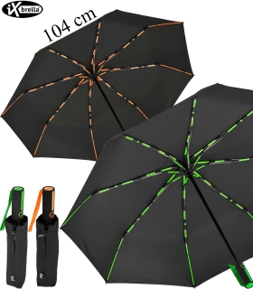 iX-brella BIG Fiberglas Taschenschirm 104cm mit farbigen Doppel-Speichen