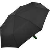 iX-brella BIG Fiberglas Taschenschirm 104cm mit farbigen Doppel-Speichen - schwarz-grün