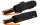 iX-brella BIG Fiberglas Taschenschirm 104cm mit farbigen Doppel-Speichen - schwarz-orange