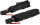 iX-brella Sturmschirm Voll-Fiberglas Taschenschirm groß 106 cm - mit farbigen Speichen - schwarz-rot